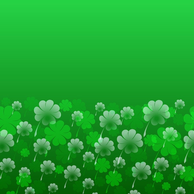 Amante de las vacaciones del Día de San Patricio Quatrefoil Fondo festivo Ilustración vectorial