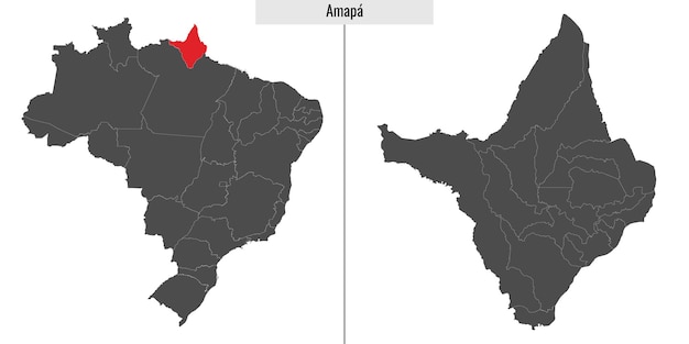 Amapá mapa estado de Brasil