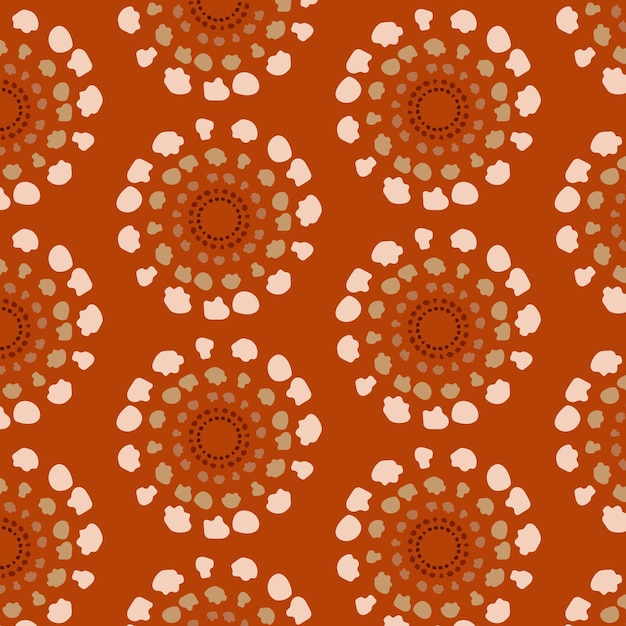 Amare en tejido allover naranja Estampados sobre tela Estampado retro