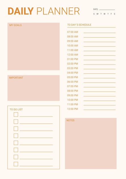 Amazing Daily Planner 2024 Página de planificador digital Planificador de todos los días que se puede imprimir