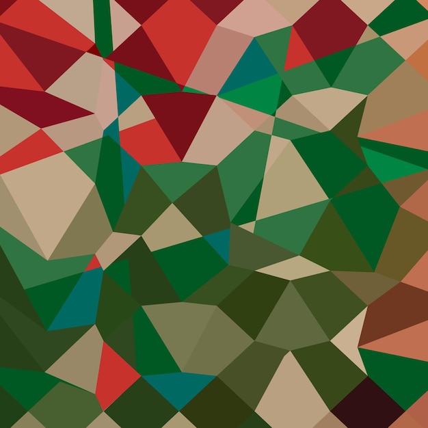 Amazon Green Abstract Fondo de polígono bajo