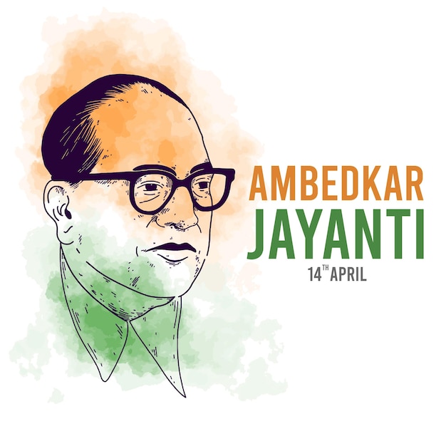 Ambedkar jayanti ilustración vectorial