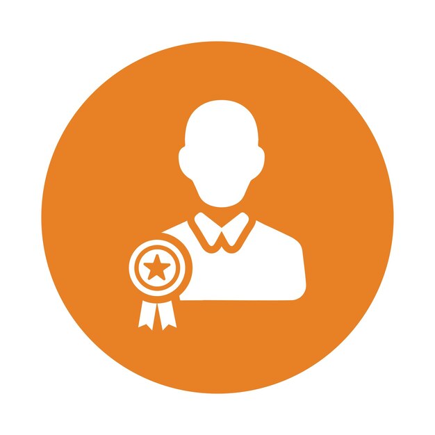 Ambicioso deseoso con intención icono vector de color naranja EPS