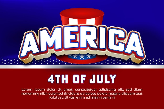 America 4th of July Patriotic Celebration Poster