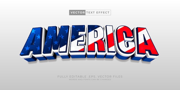 America Text Style Effect 2