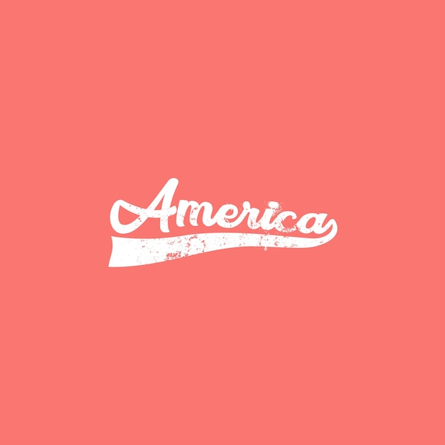 Vector america typography vintage tee graphic