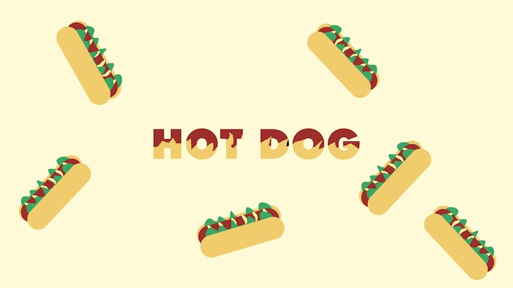 Vector american hot dog design pancarta, póster, fondo