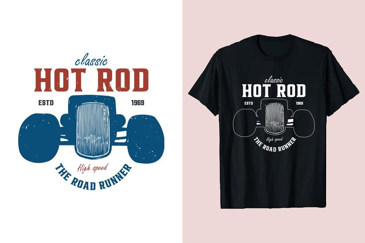 American Hotrod Vintage Classic Car Diseño de camiseta Plantilla gráfica de camiseta vectorial de autos antiguos