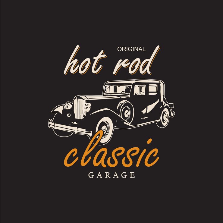 American Old Hotrod Vintage Classic Car TShirt Impresiones de coches de vieja generación gráficos vectoriales de camisetas