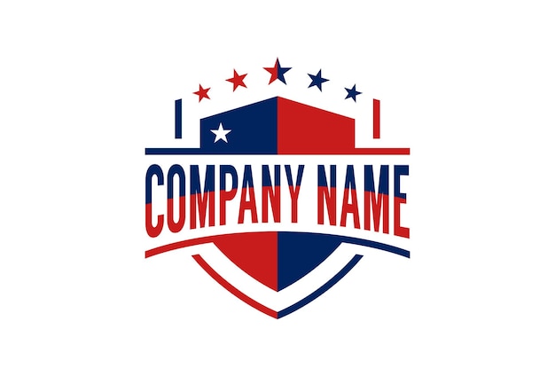 American Shield Secure Safe logo diseño vector Protección Seguridad Símbolo Vector Logo Diseño