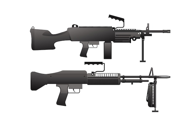 Ametralladoras en vector