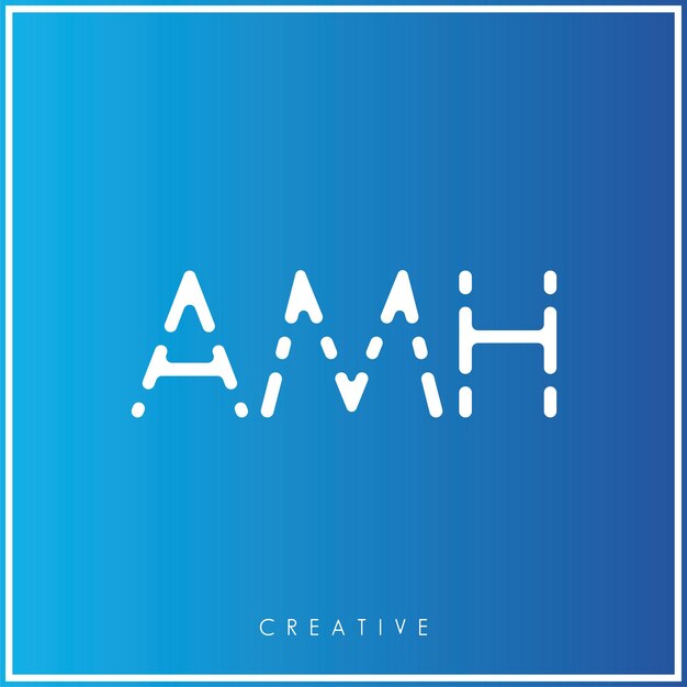 AMH Creative Vector Latter Diseño del logotipo Minimal Latter Logo Premium Ilustración vectorial Monograma