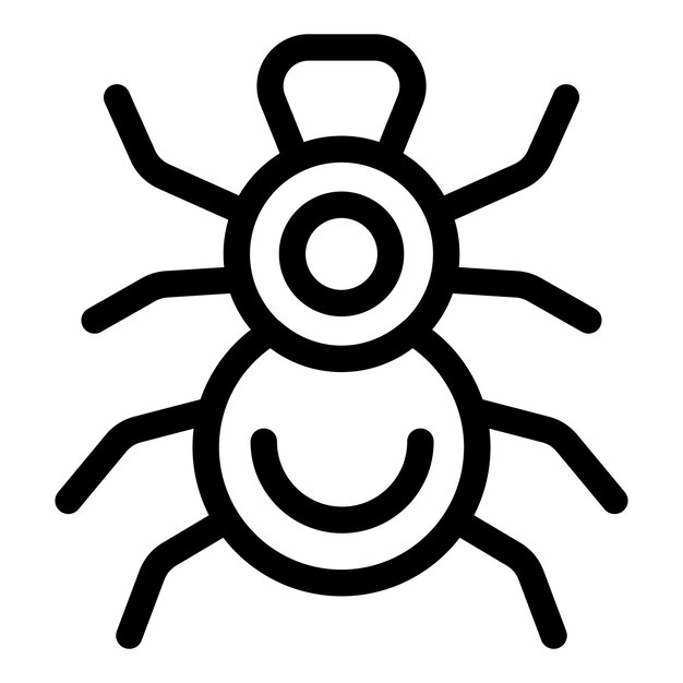 La amigable araña de dibujos animados sonriendo y saludando