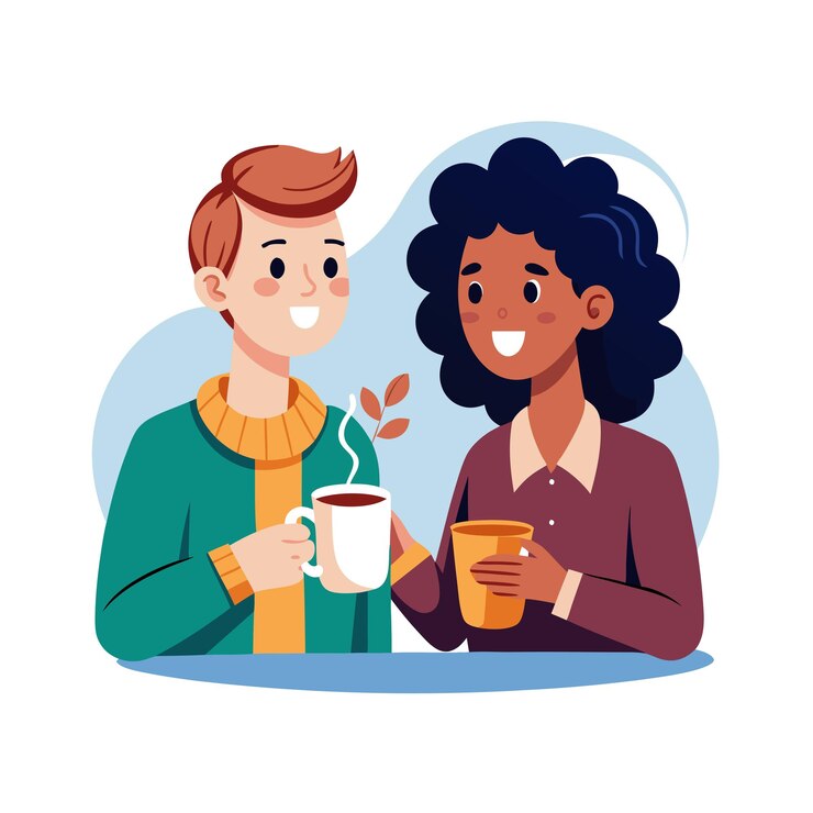 Amigos especiales Amor y momento emocional Concepto de ilustración vectorial para el Día de la Amistad
