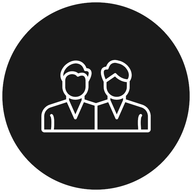 Amigos Icon de vector de pie Se puede usar para el conjunto de iconos de limpieza