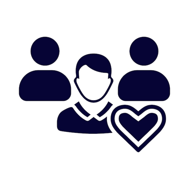 La amistad el amor la caridad la igualdad el icono del voluntario