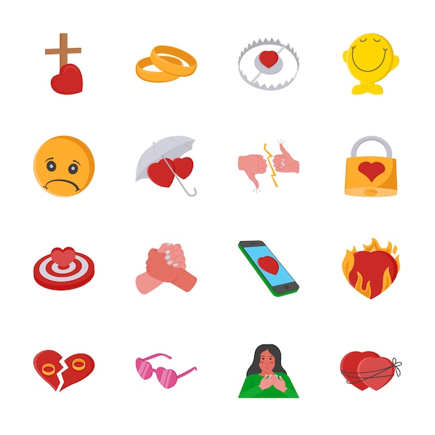 Amistad y Amor Vector Icon Pack