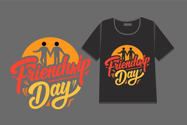 Amistad Tipografía diseño de camiseta para el Día de la Amistad