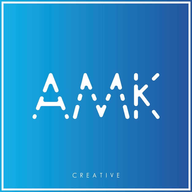 AMK Creative Vector Latter Diseño de logotipo Mínimo Logotipo Latter Ilustración vectorial premium Monograma