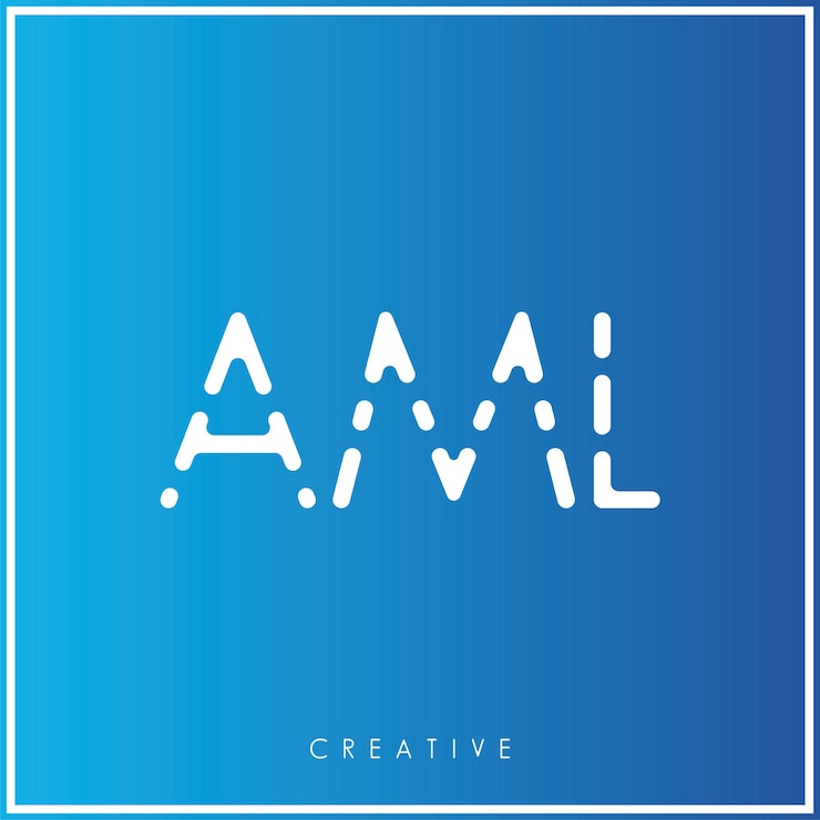 Vector aml vector creativo diseño de logotipo minimal logotipo último ilustración vector premium monograma