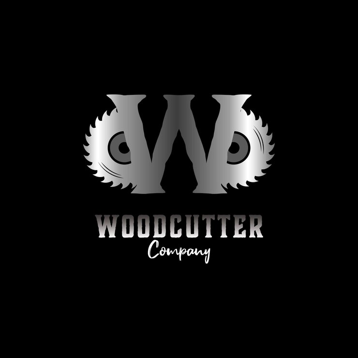 Vector amoladora w inicial para el diseño del logotipo de carpintería o carpintería