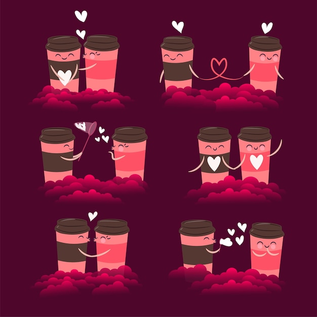 Vector amor del café