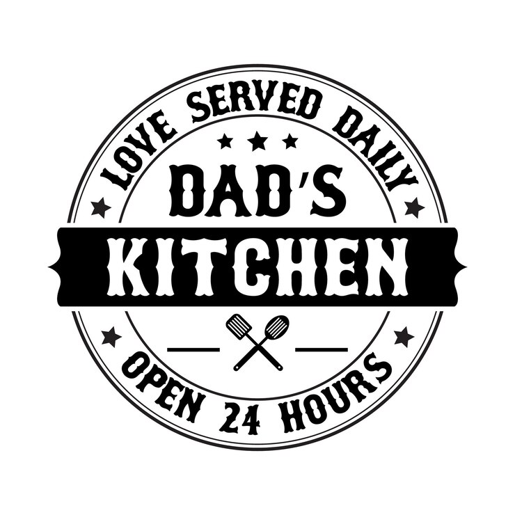 Vector el amor de la cocina de papá se sirve todos los días.