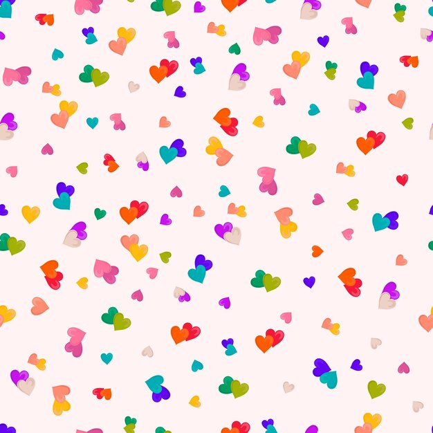 amor colorido y alegre patrón sin costuras