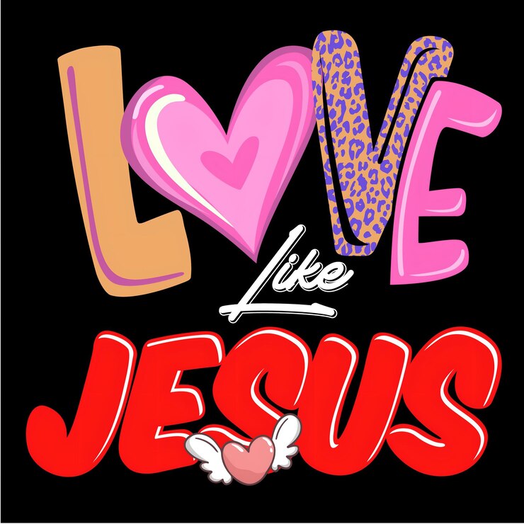 amor como el diseño de la camiseta de Jesús Usted obtendrá un archivo EPS de alta calidad