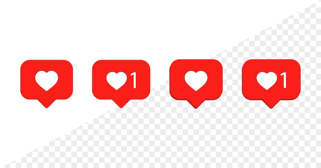 Amor como icono en burbujas isométricas de corazón de burbuja de discurso 3d para iconos de notificación de redes sociales