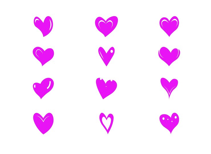 Amor corazón logo y símbolo vector vector gratuito