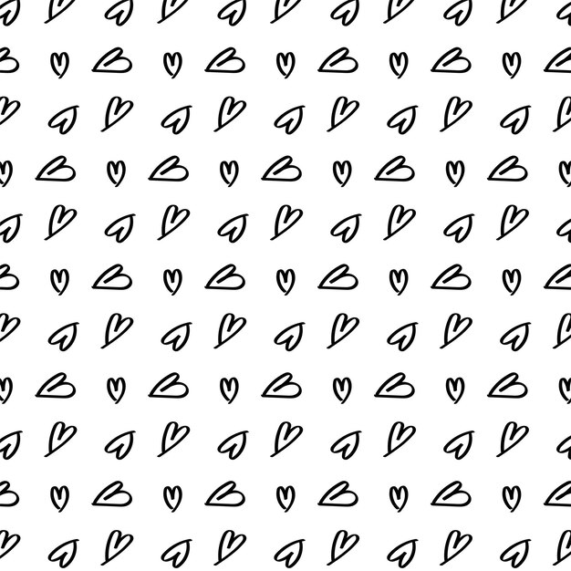 Amor doddle estilo de patrones sin fisuras sobre fondo blanco