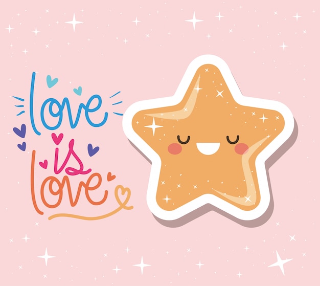 El amor es amor y estrella kawaii