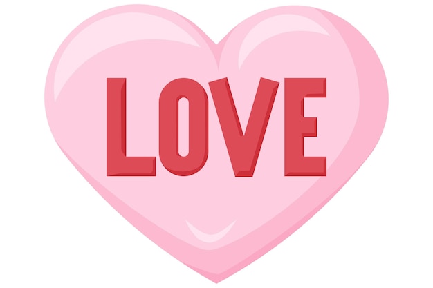 El amor es un bonito adhesivo para el día de San Valentín.