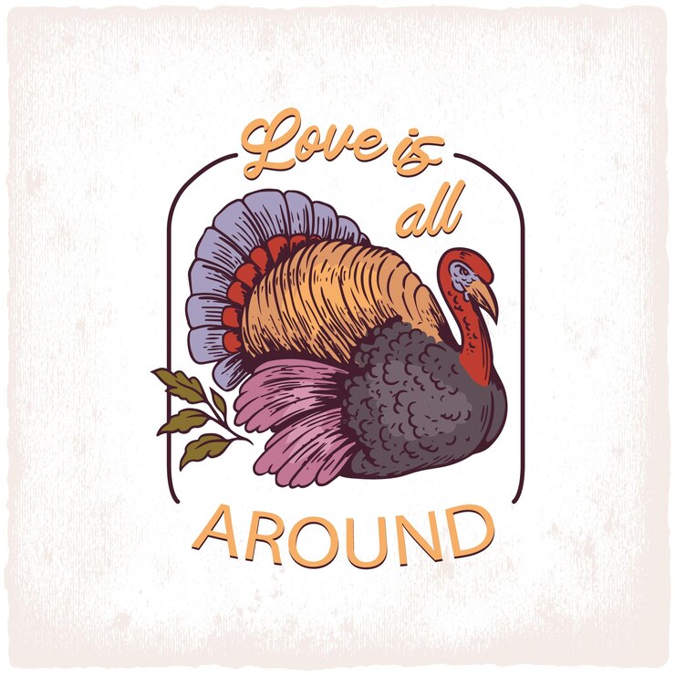 El amor está por todas partes pavo Acción de Gracias Q