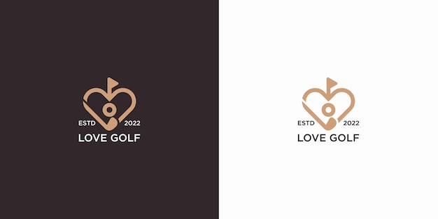 Amor golf logo vintage retro