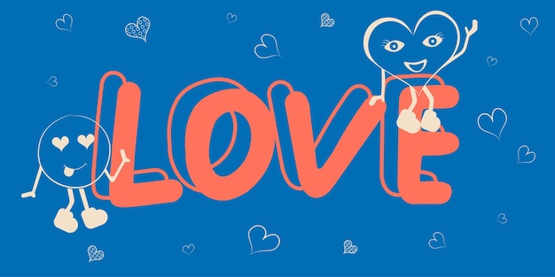 Amor, ilustración vectorial de corazones para el día de san valentín