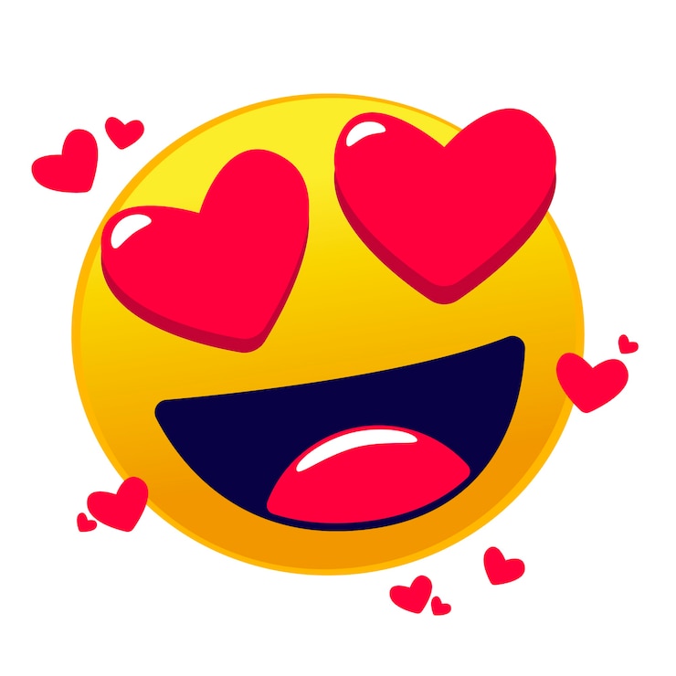 Vector amor lindo emoji