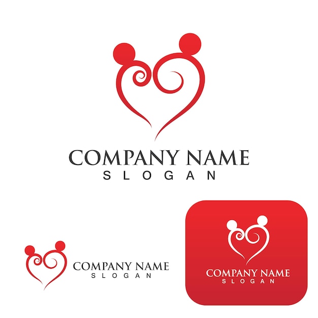 Amor logo Vector ilustración diseño