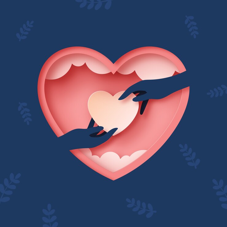 Amor con manos y corazon