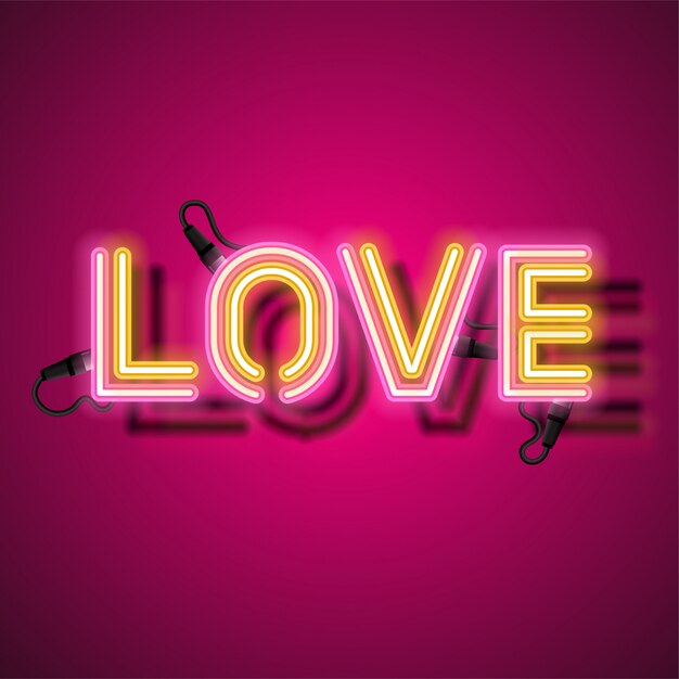 Amor neón diseño