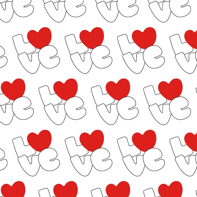 amor, plano de fondo, seamless, amor, patrón