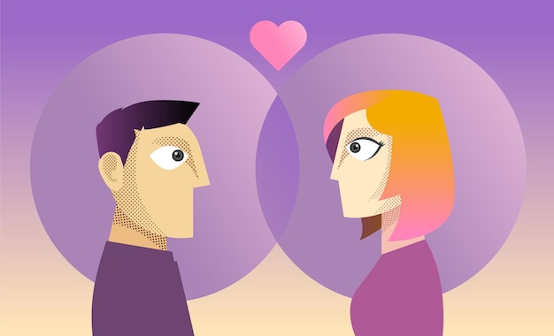 Vector el amor y la relación