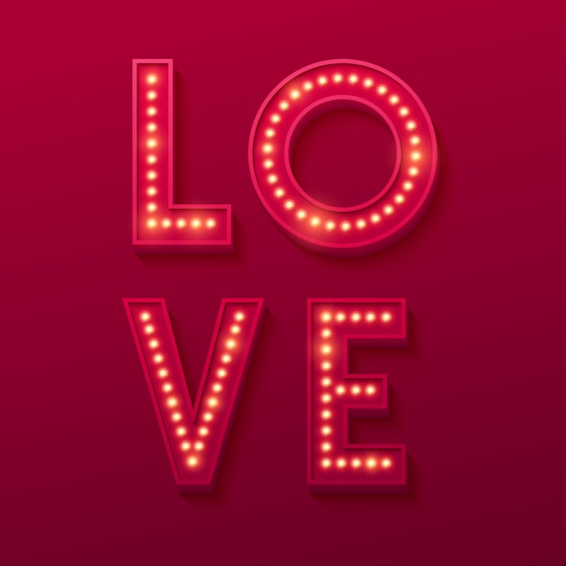 Amor retro texto ligero.