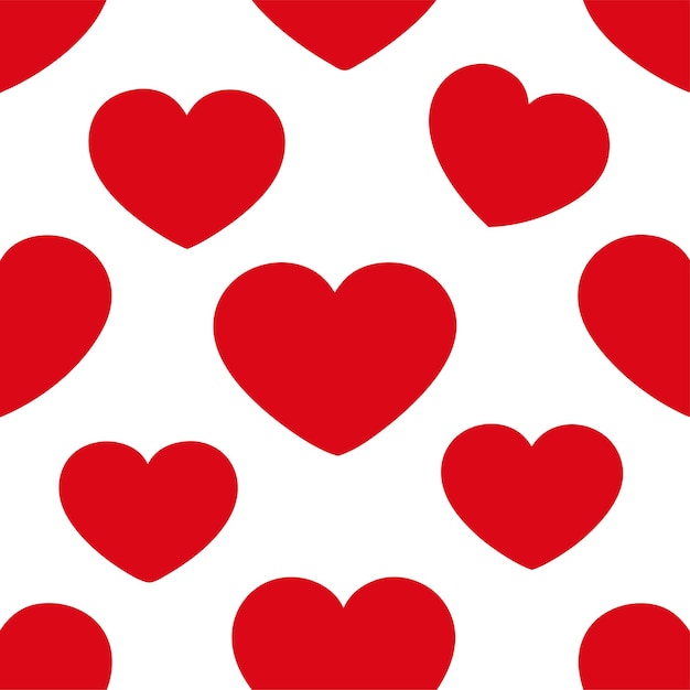 Amor rojo corazón patrón sin costuras arte vectorial e ilustración