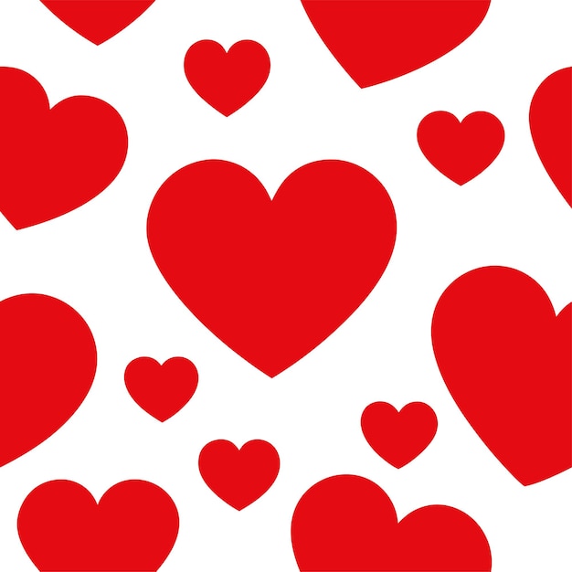Amor rojo corazón patrón sin costuras arte vectorial e ilustración