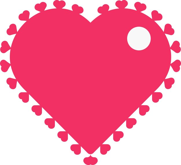 Amor rojo forma de corazón icono gráfico elemento vectorial símbolo pegatina arte ilustración diseño