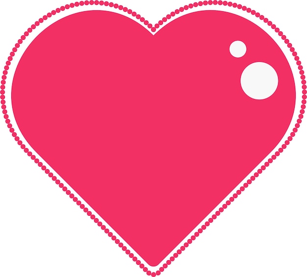 Amor rojo forma de corazón icono gráfico elemento vectorial símbolo pegatina arte ilustración diseño
