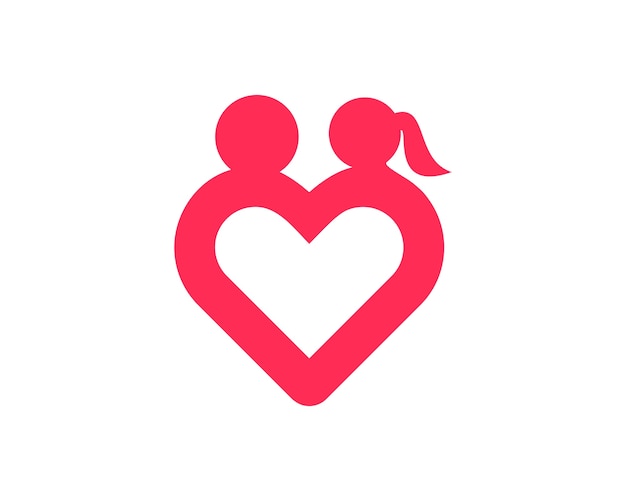 Vector amor simple romance logo