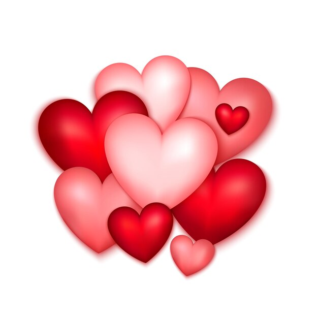Amor sobre el blanco Ilustración vectorial de objetos románticos para el Día de San Valentín